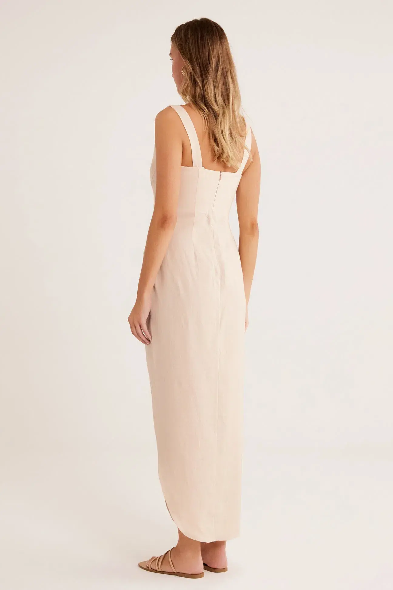 Rumer the Label Luella Maxi Dress in Ballet Beige Size AU 14 - Image 9