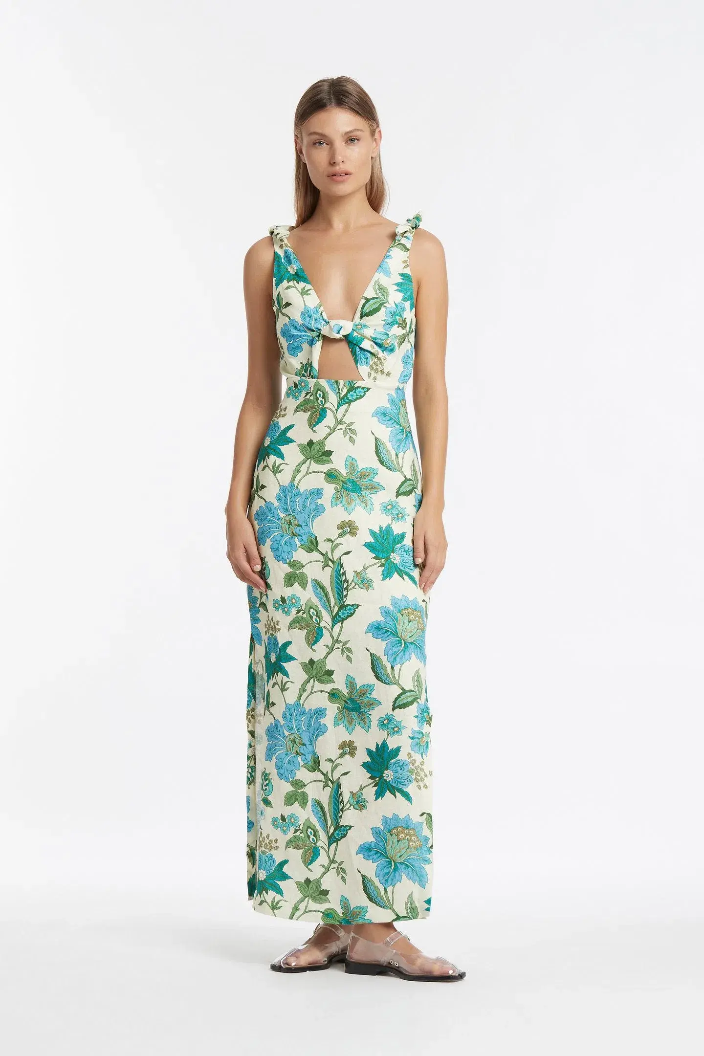 Sir the Label Alexandre Tie Midi Dress Marguerite Floral Print Size AU 8 - Image 1