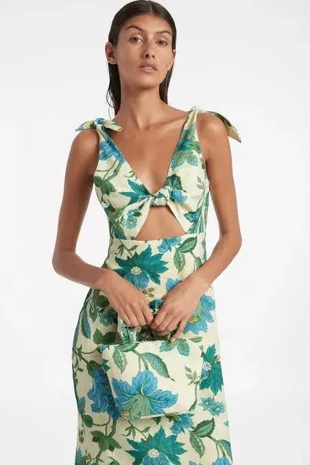 Sir the Label Alexandre Tie Midi Dress Marguerite Floral Print Size AU 8 - Image 3