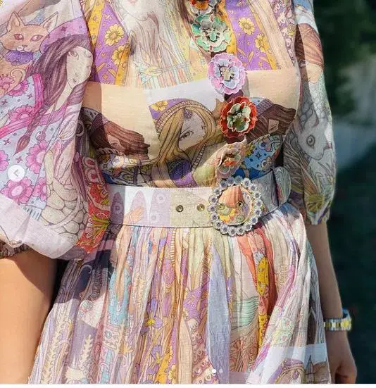 Zimmermann Kaleidoscope Puff Sleeve Mini Dress Multi Size 1 / AU 10 - Image 3