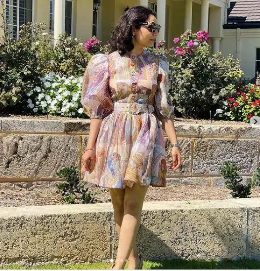 Zimmermann Kaleidoscope Puff Sleeve Mini Dress Multi Size 1 / AU 10 - Image 4