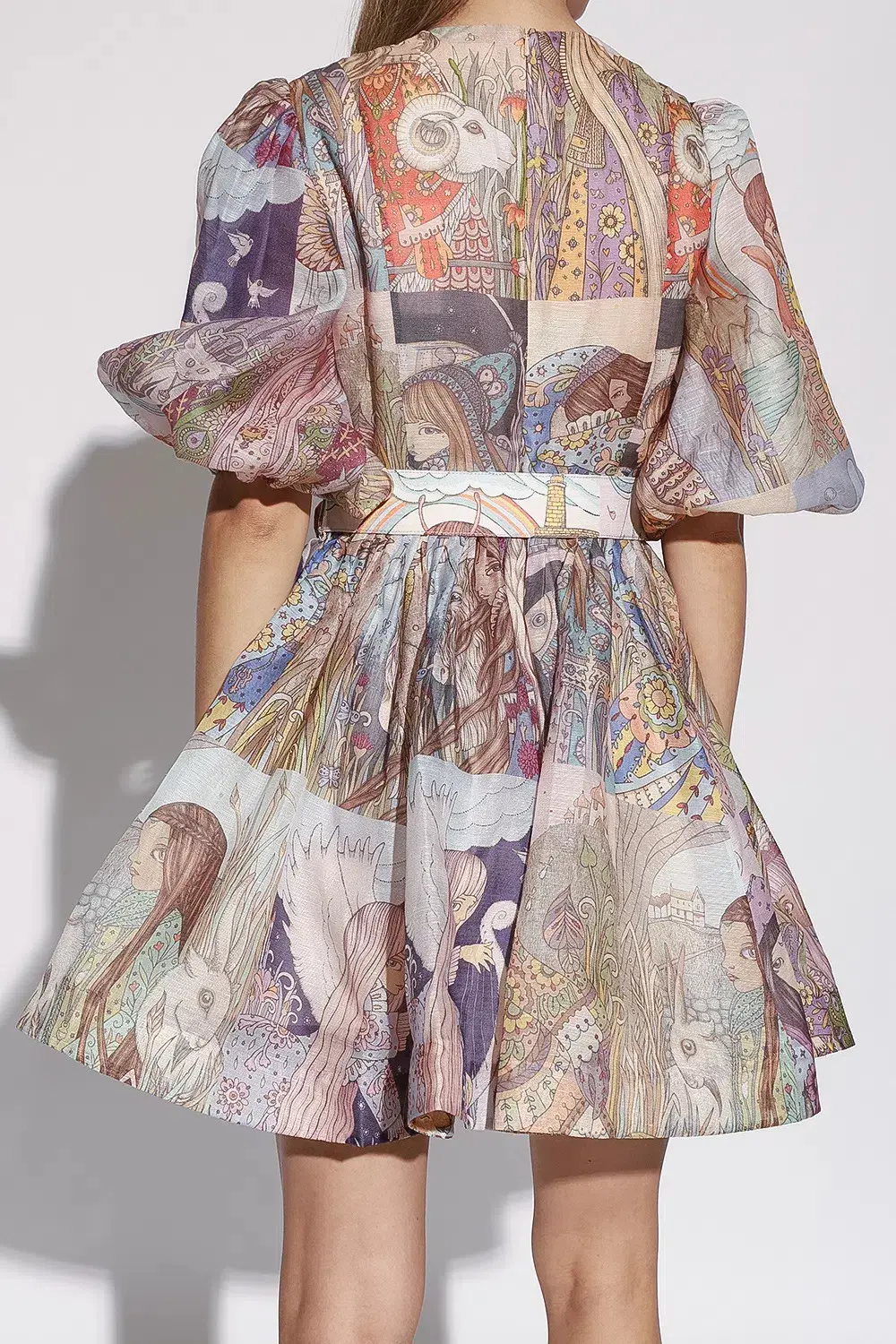 Zimmermann Kaleidoscope Puff Sleeve Mini Dress Multi Size 1 / AU 10 for rent on The Volte - main image