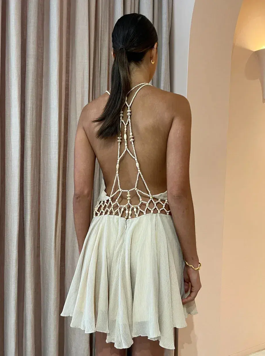 Magali Pascal Carolina Dress Nude Size AU 10 for rent on The Volte - main image