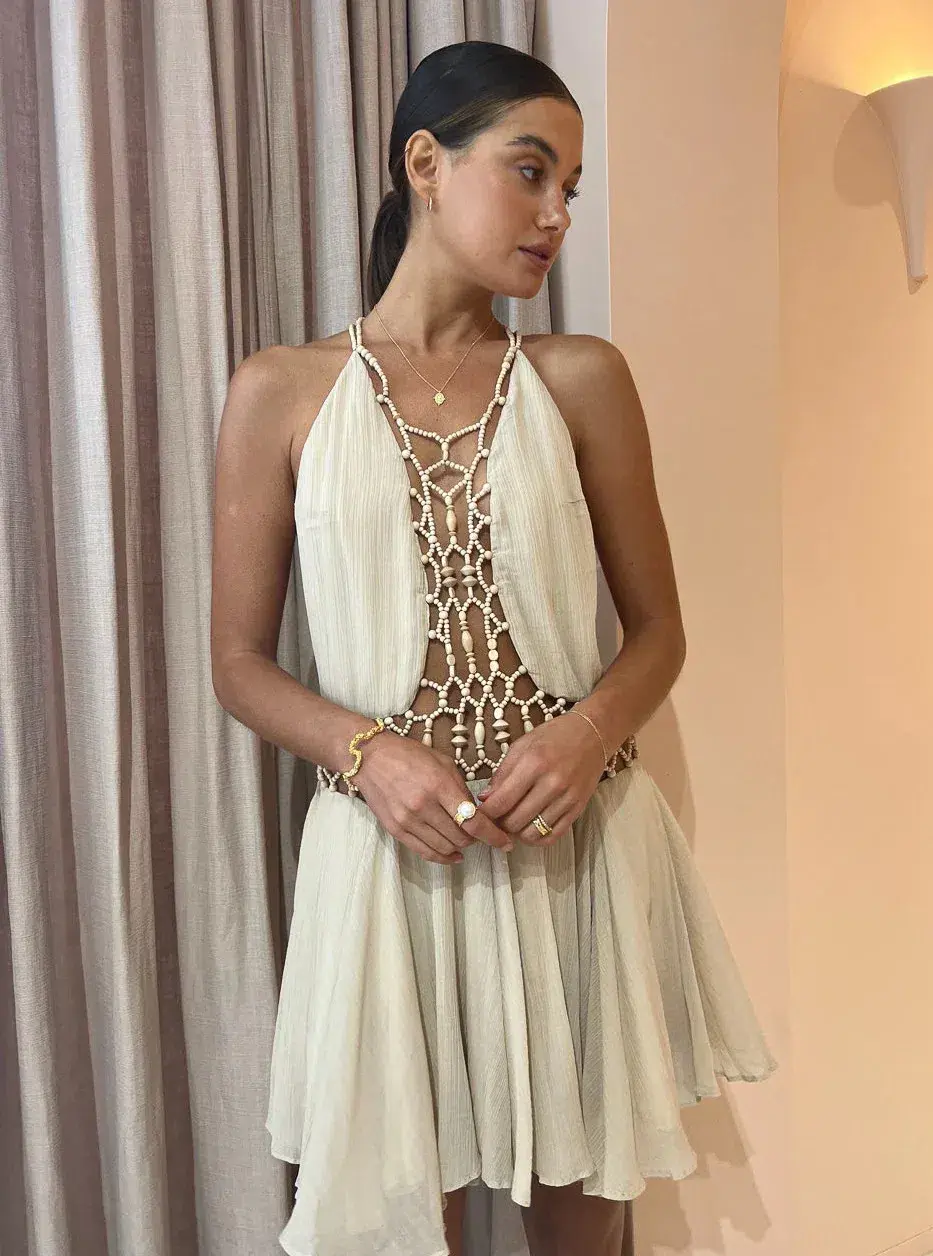 Magali Pascal Carolina Dress Nude Size AU 10 - Image 2