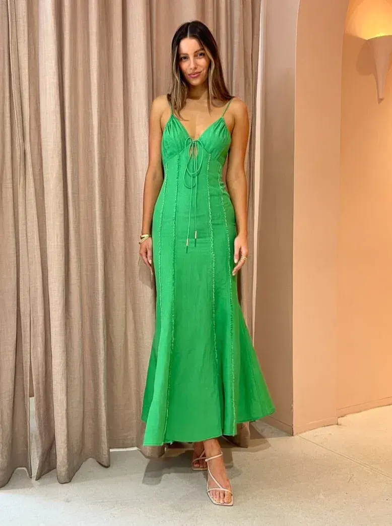 Significant Other - Aleksandra Midi Dress Green - Size 12  - Image 1
