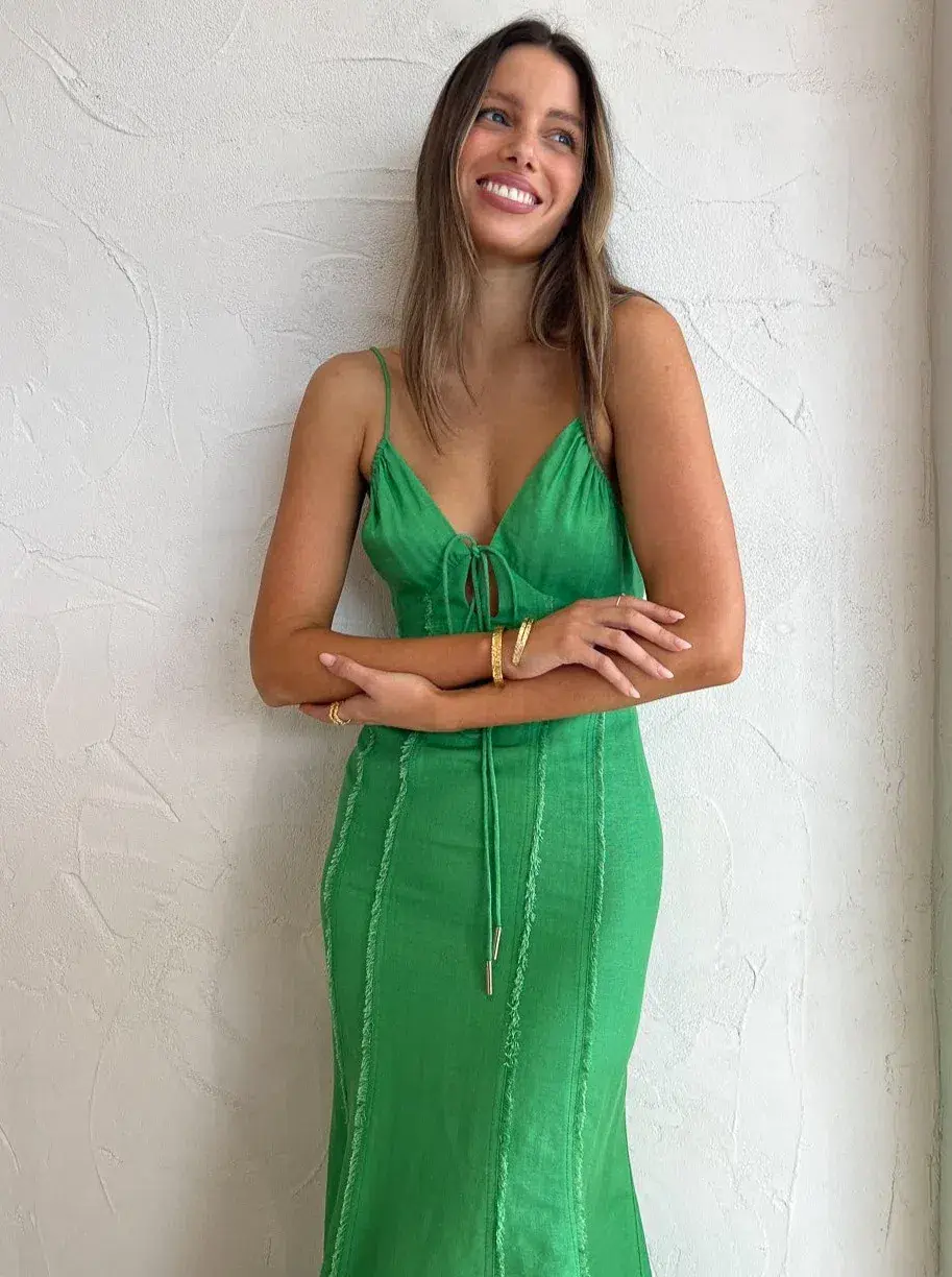 Significant Other - Aleksandra Midi Dress Green - Size 12  - Image 5