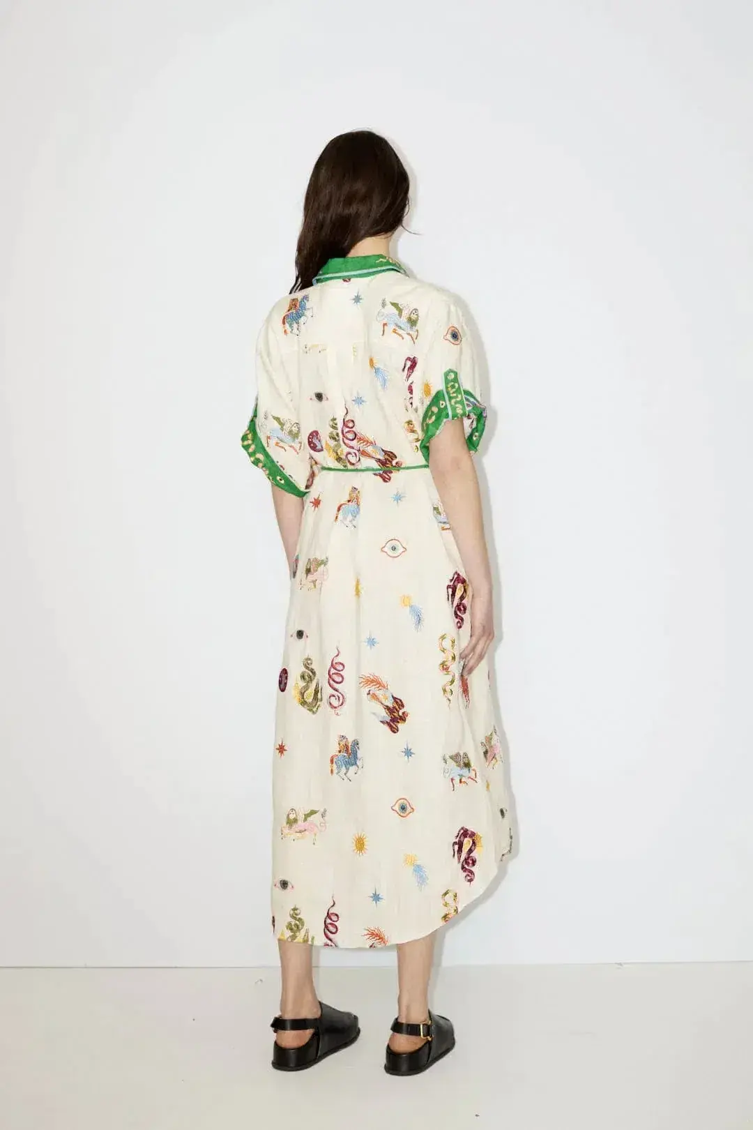 Alemais Seeker Embroidered Shirtdress Print Size 8 - Image 2