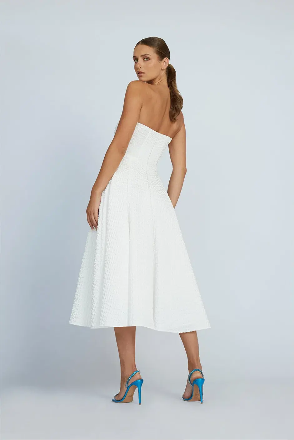 By Johnny Carrie Strapless Dress White Size 6 Altered - Image 4