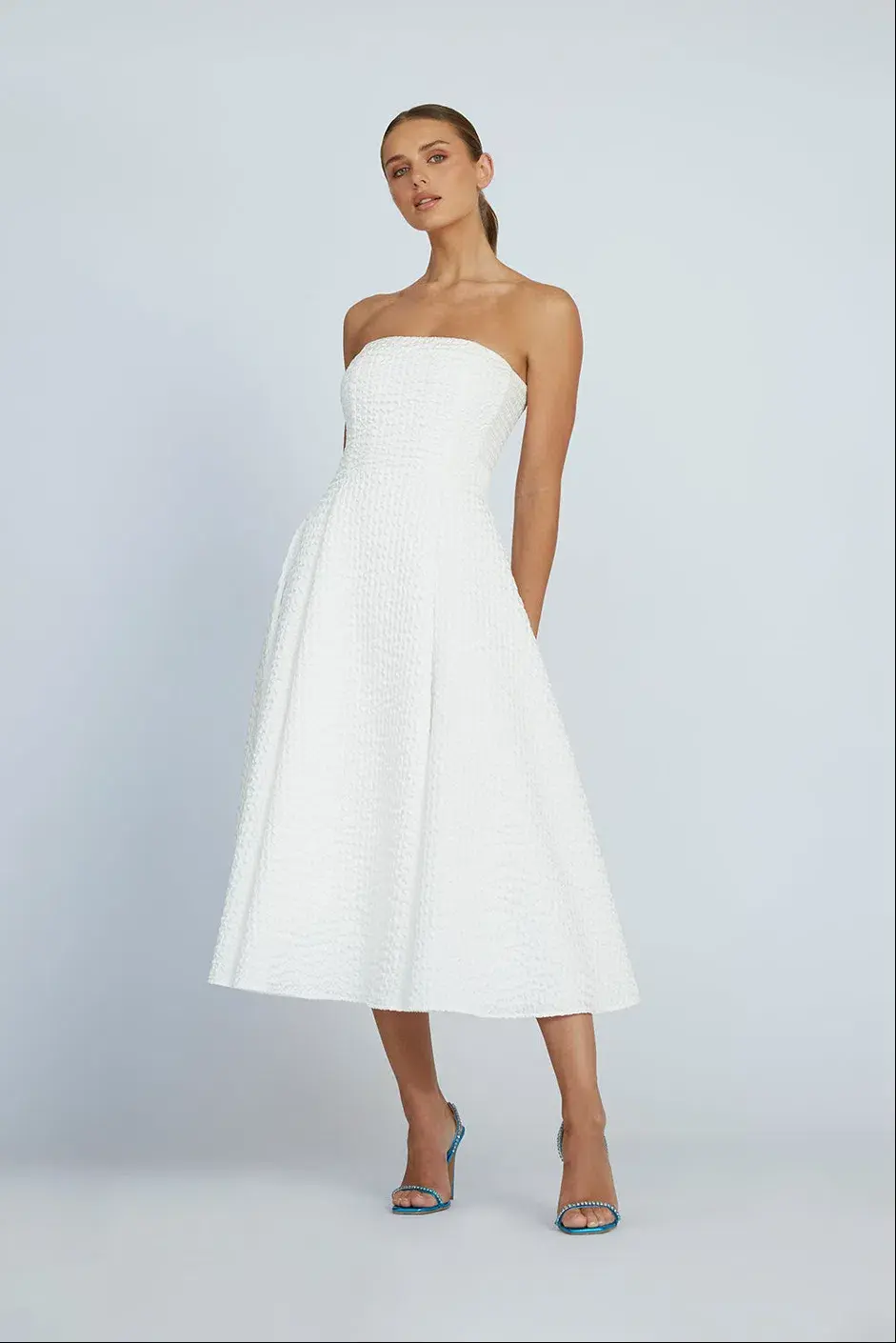 By Johnny Carrie Strapless Dress White Size 6 Altered - Image 1