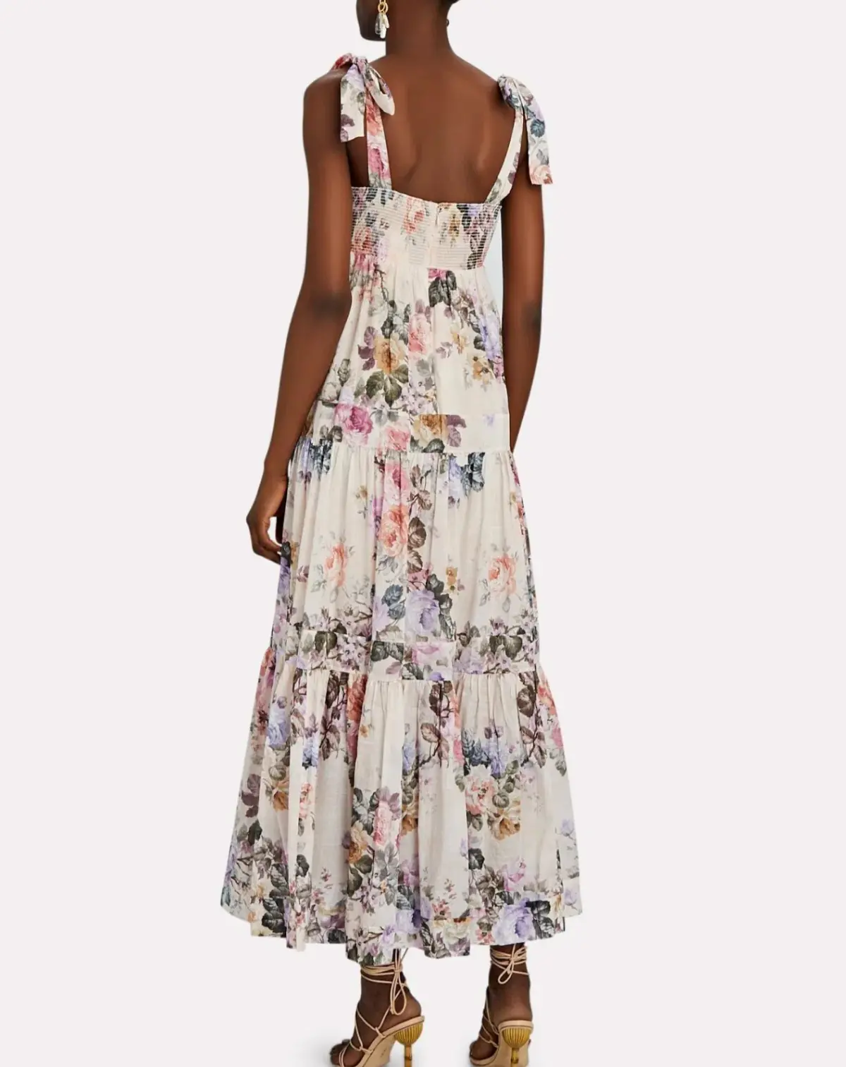 Zimmermann Brighton Tie Shoulder Dress Floral Size 0 /AU 8  - Image 3