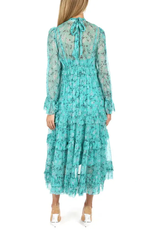 Zimmermann Moncur Gathered Frill Dress Floral Size 0 /AU 8 - Image 3