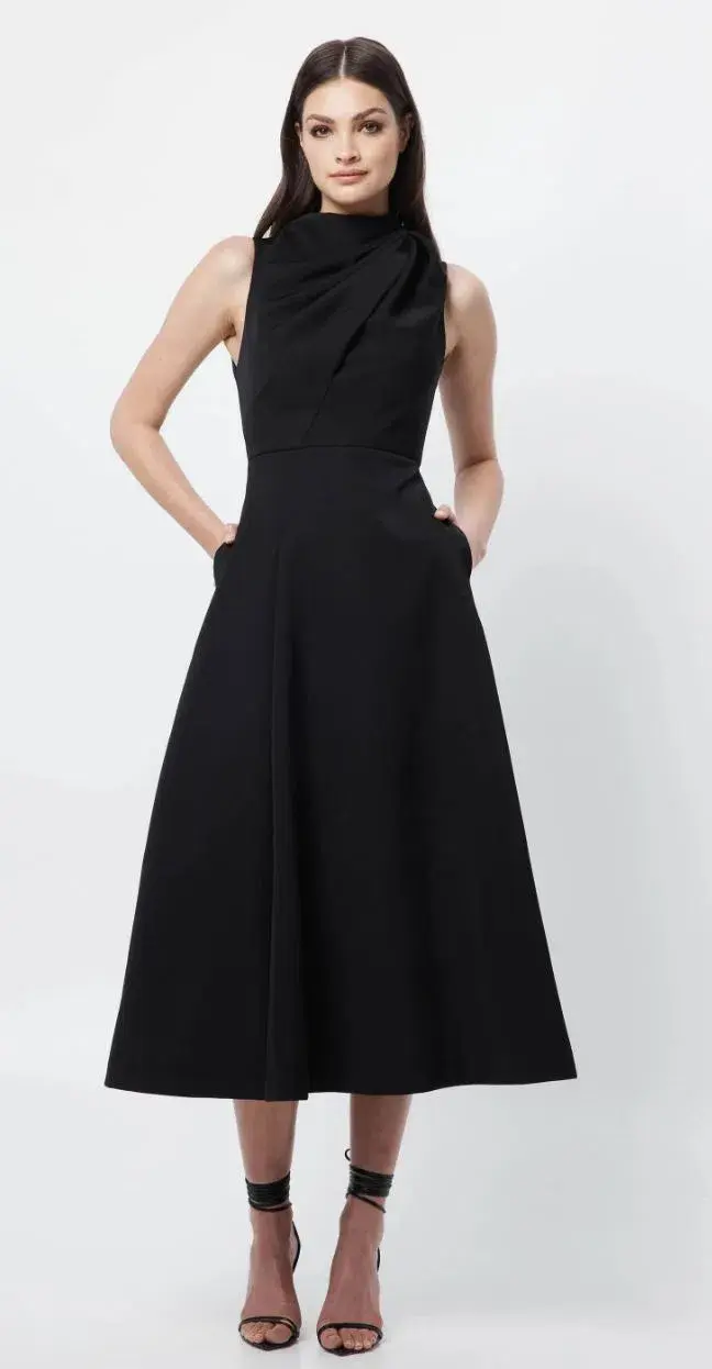 Mossman Cosmic Maxi Dress Black Size AU 6 - Image 1