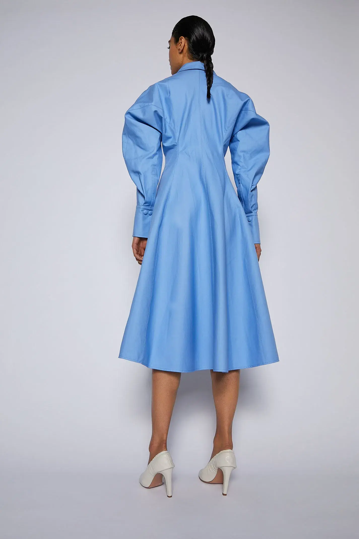 Scanlan Theodore Double Cotton Dress Blue Size AU 8 - Image 3