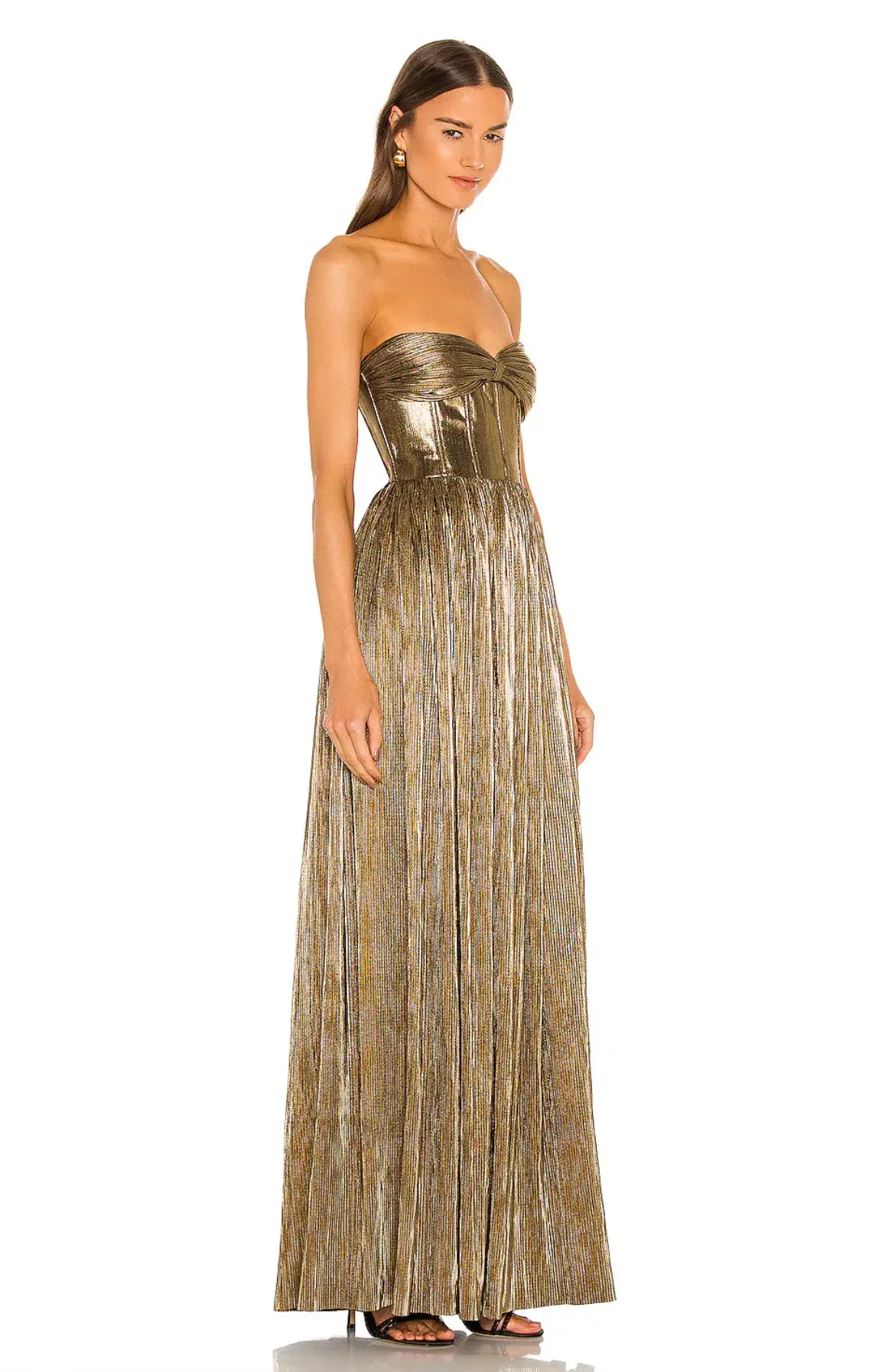 Bronx and Banco Florence Gown Gold Size AU 14 - Image 3