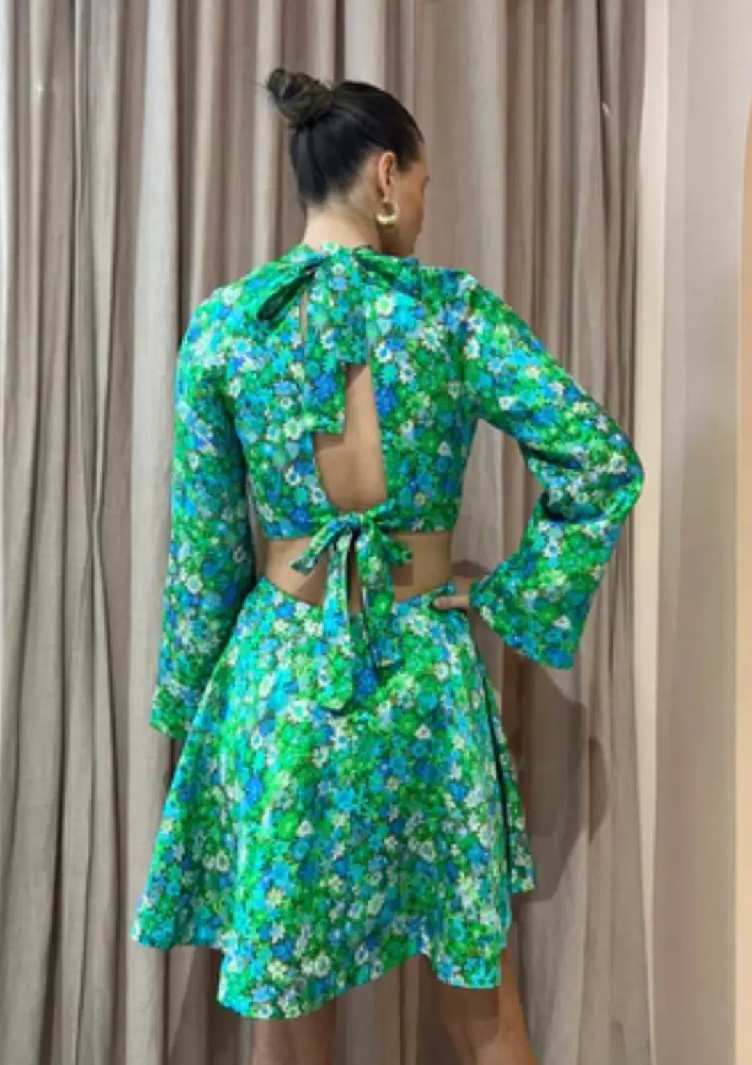 Alemais Cassandra Cut Out Mini Turquoise Size AU 8     for rent on The Volte - main image