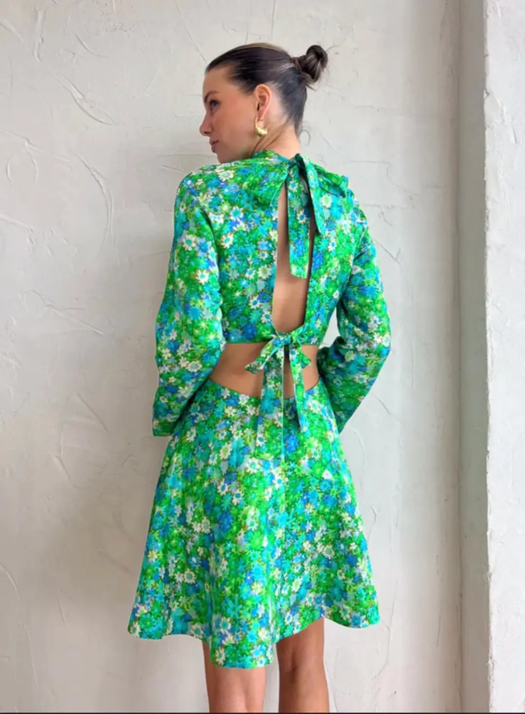 Alemais Cassandra Cut Out Mini Turquoise Size AU 8     for rent on The Volte - main image