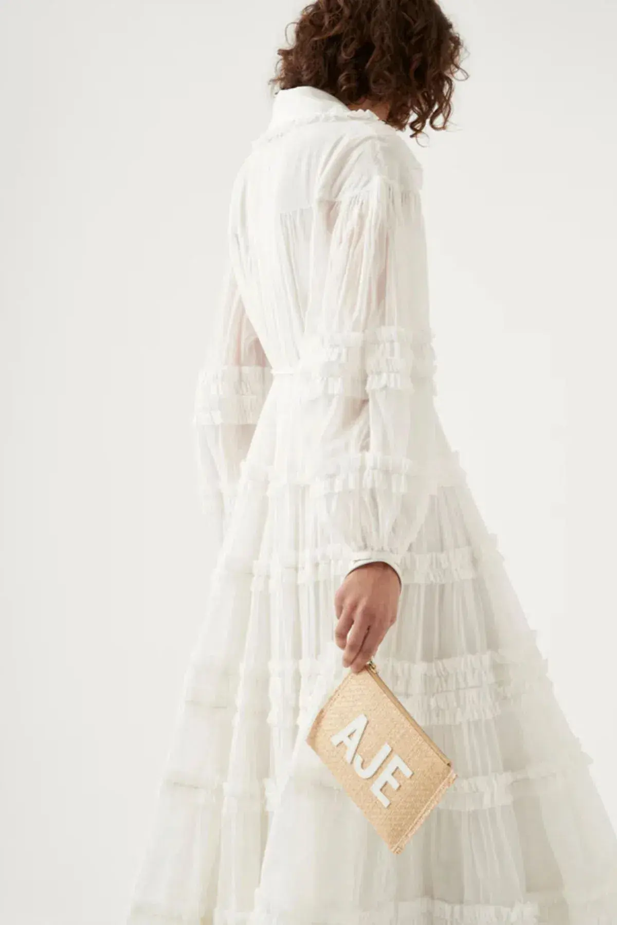 Aje Memento Tiered Maxi Dress In White Size AU 12  - Image 2