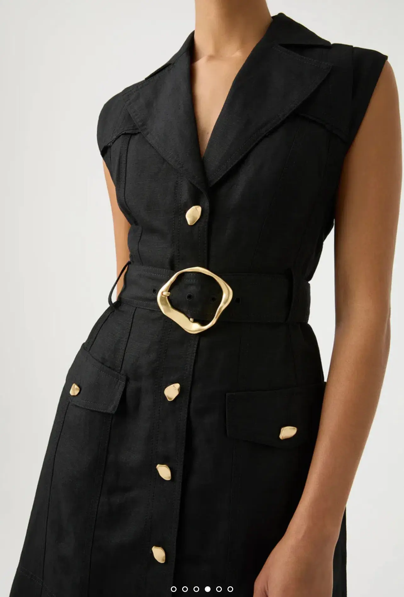 Aje Gian Utility Mini Dress Black Size AU 10 - Image 3