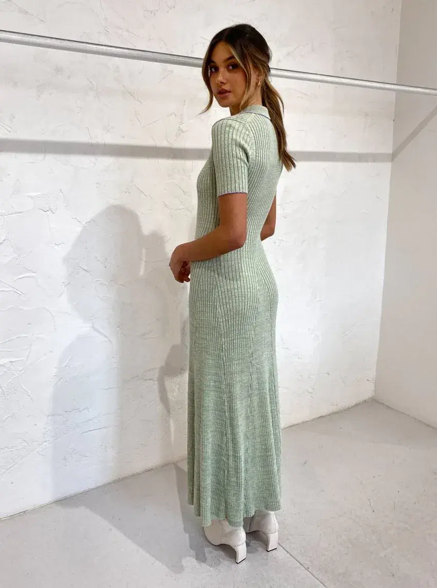 Anna Quan Laurel Penelope Midi Dress Meadow Mint Size 8 for rent on The Volte - main image