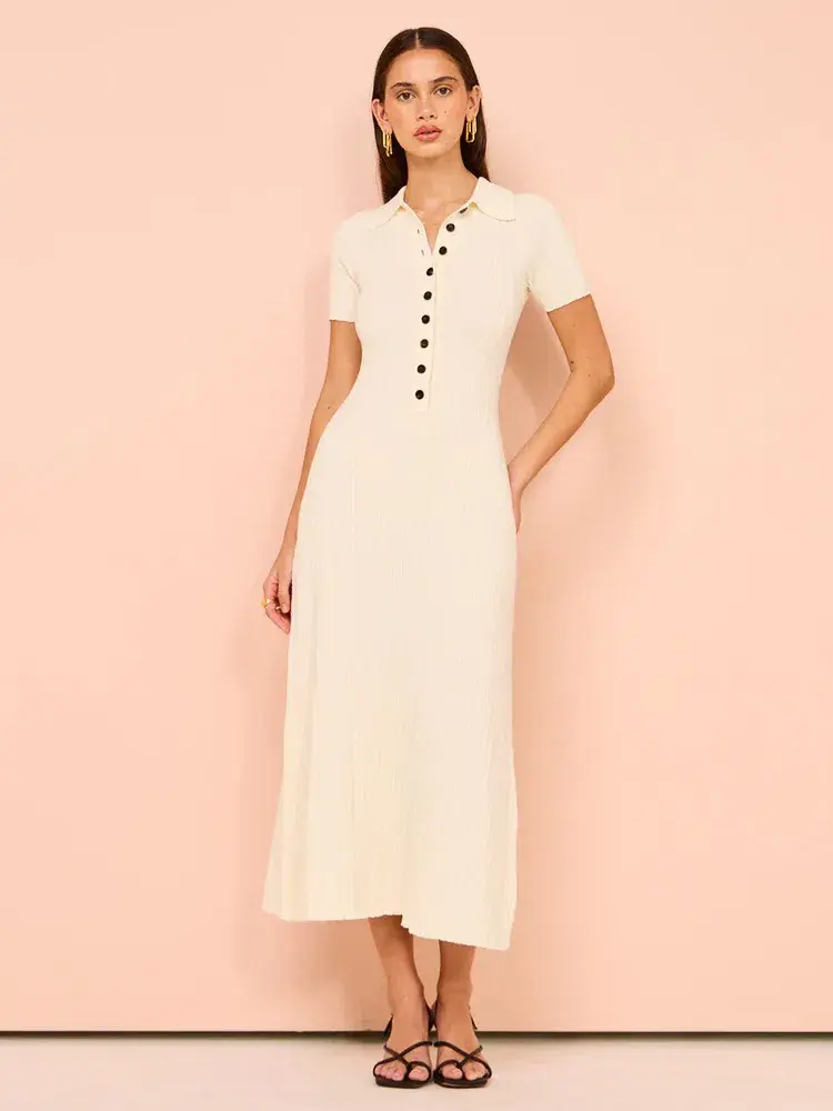 Anna Quan Laurel Penelope Midi Silence Ivory Dress Size 12 - Image 1