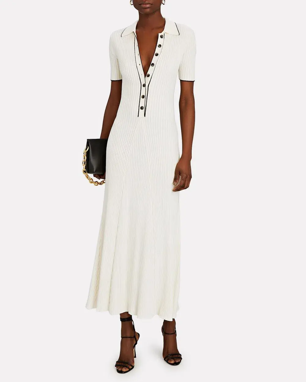 Anna Quan Laurel Penelope Midi Silence Pepper Dress White Size 6  for rent on The Volte - main image
