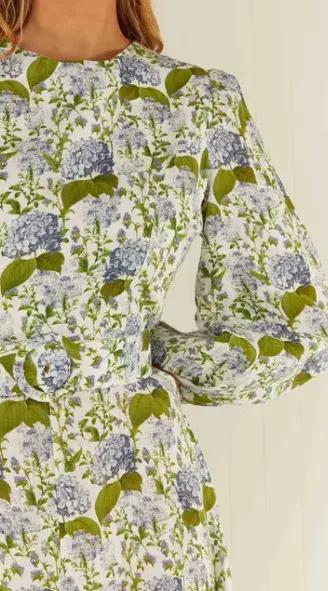 Palm Noosa Melrose Dress Blue Blooms Floral Size 12  - Image 5