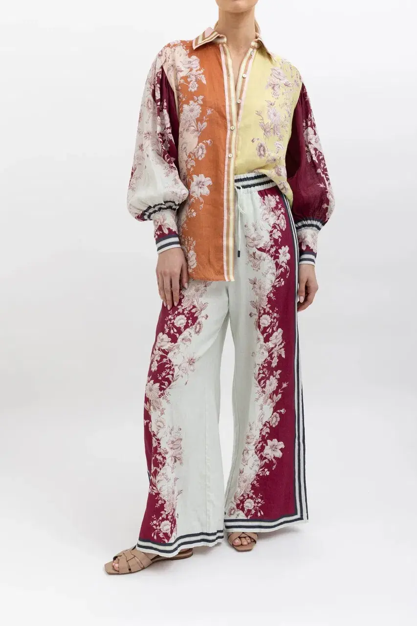 Alemais Marlow Shirt and Pant Set Floral Size AU 10 - Image 2
