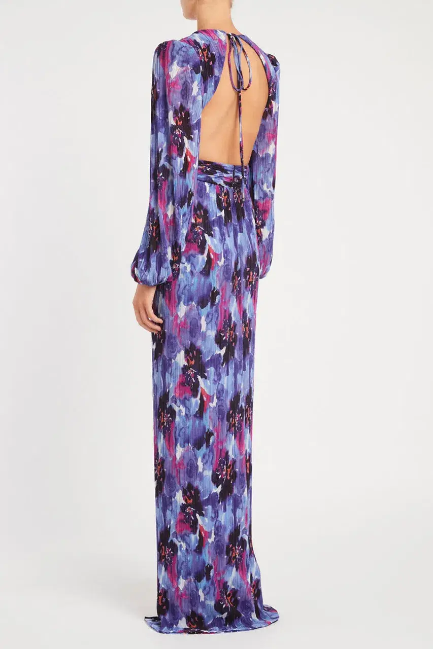 Rebecca Vallance Violet Deluge Gown Floral Print Size 8 for rent on The Volte - main image