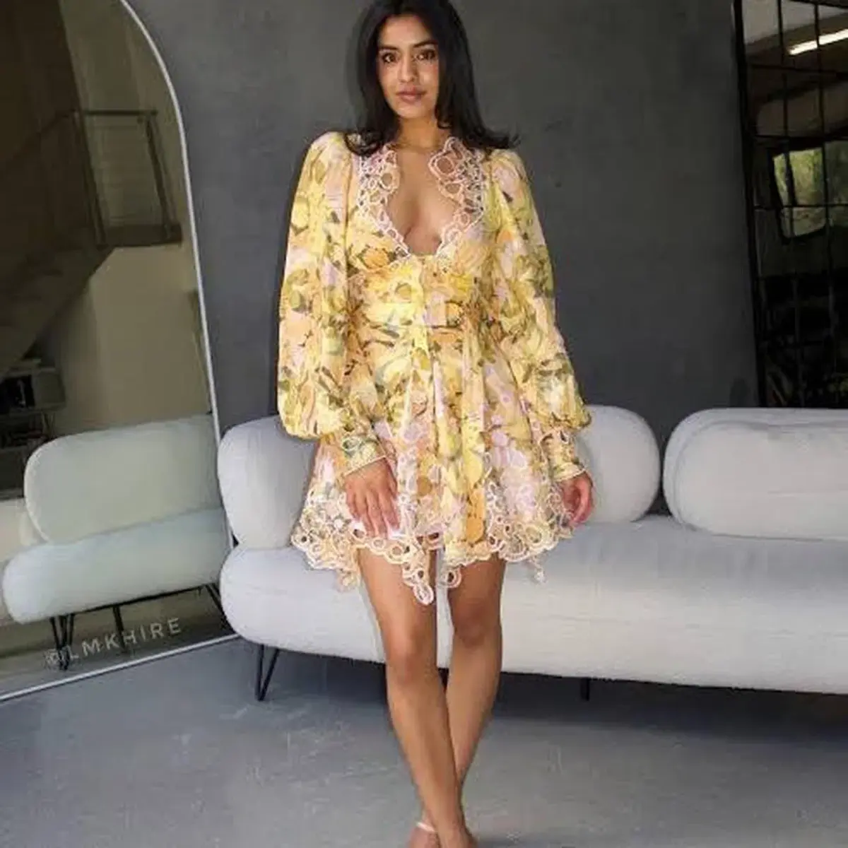 Acler Arnoult Mini Dress Floral Size 10/12 - Image 3