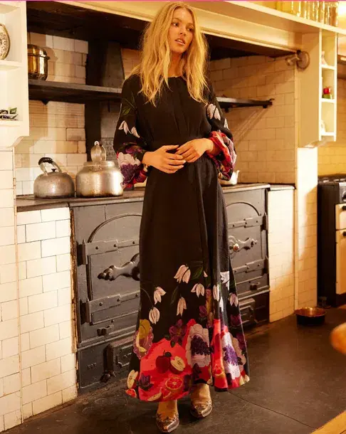 Binny  The Laden Table  Maxi Dress Print Size 14 - Image 12