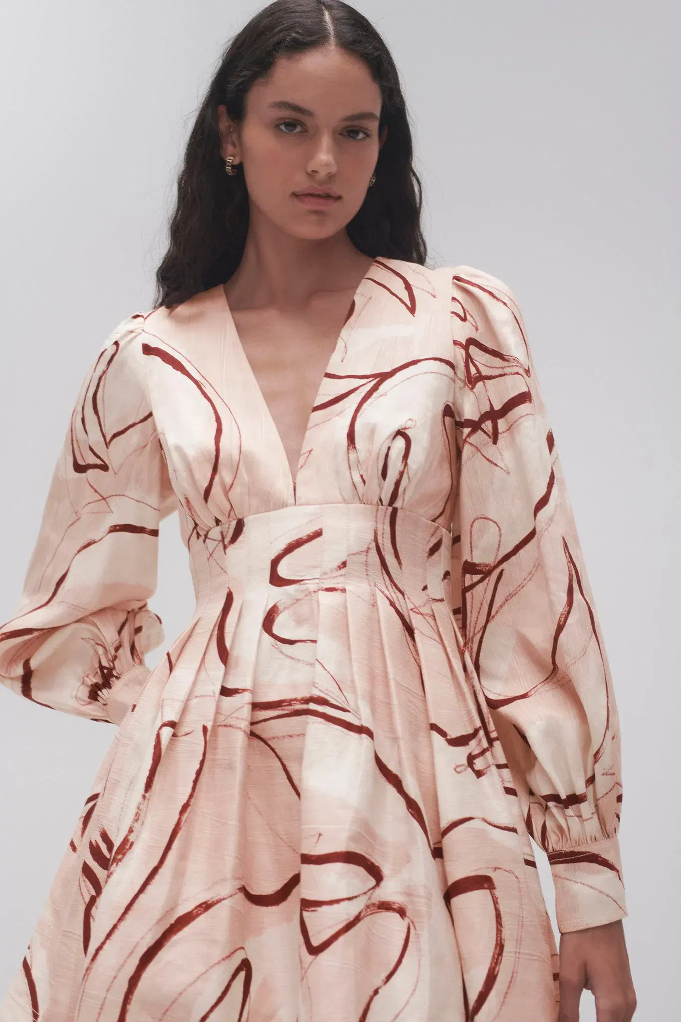 Aje Amelia Plunge Mini Dress Print Size 16 / 2XL - Image 3