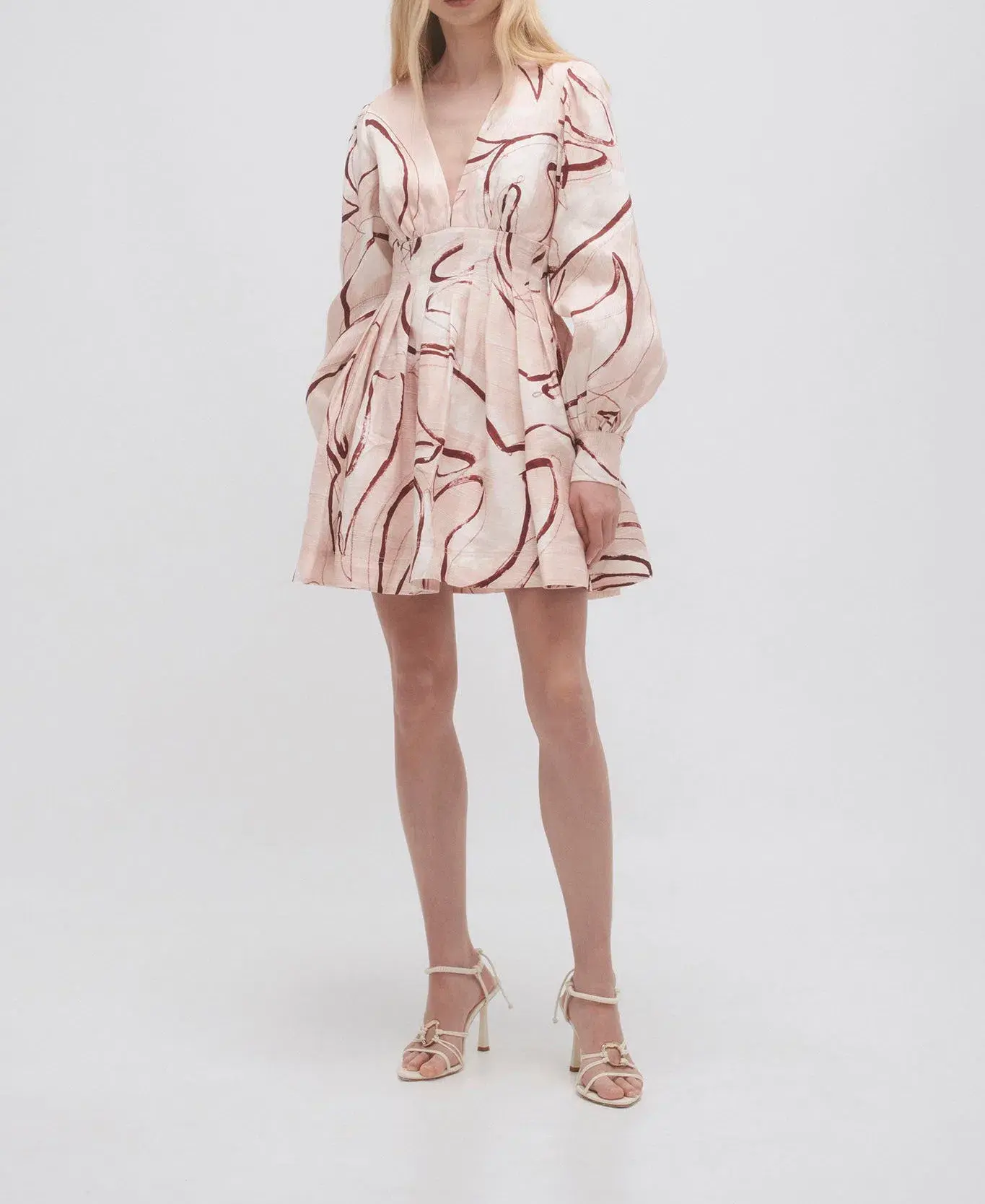 Aje Amelia Plunge Mini Dress Print Size 16 / 2XL - Image 2