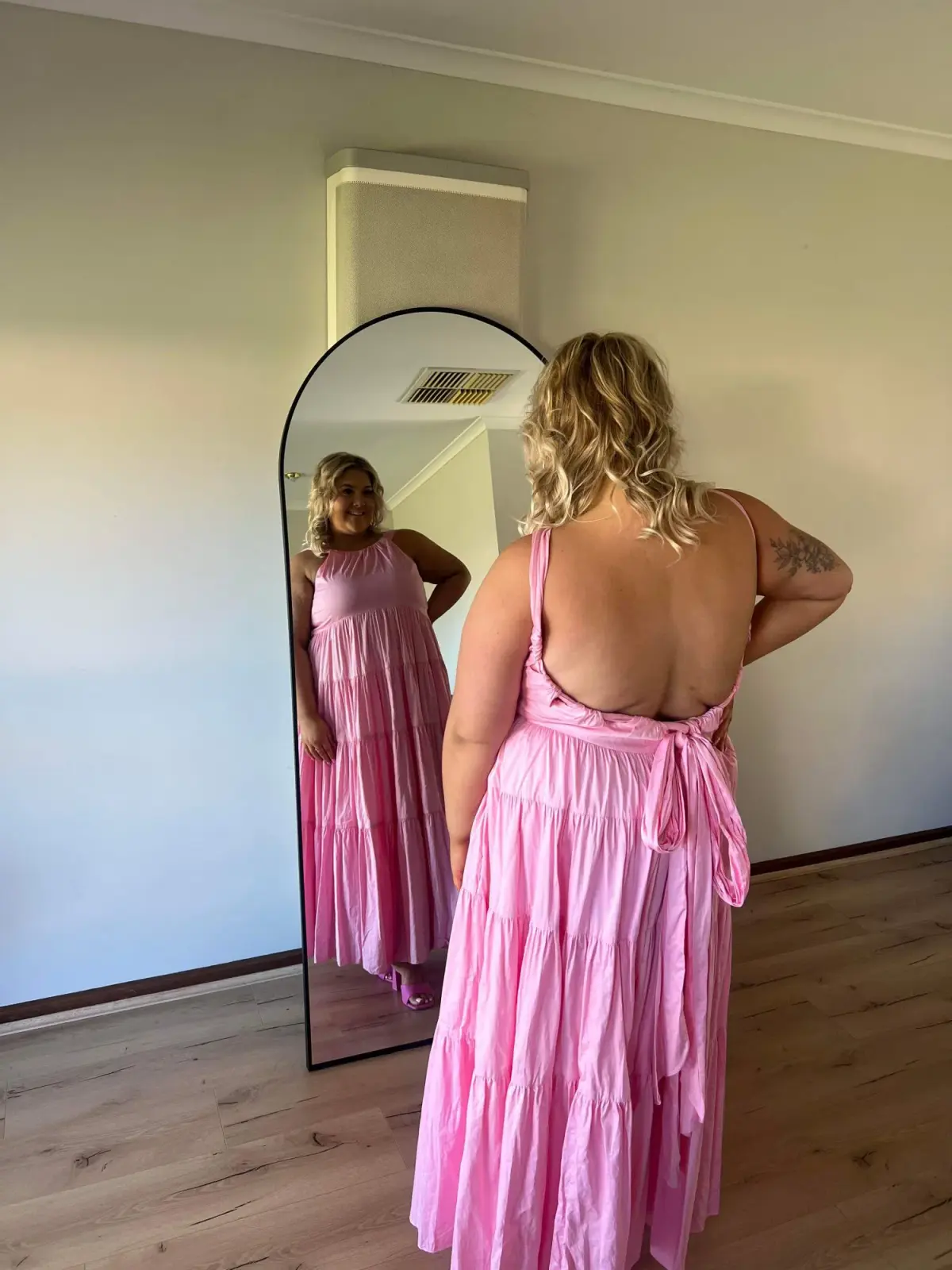 Aje Marguerite Tie Back Maxi Dress Pink Size 16 / XL - Image 6
