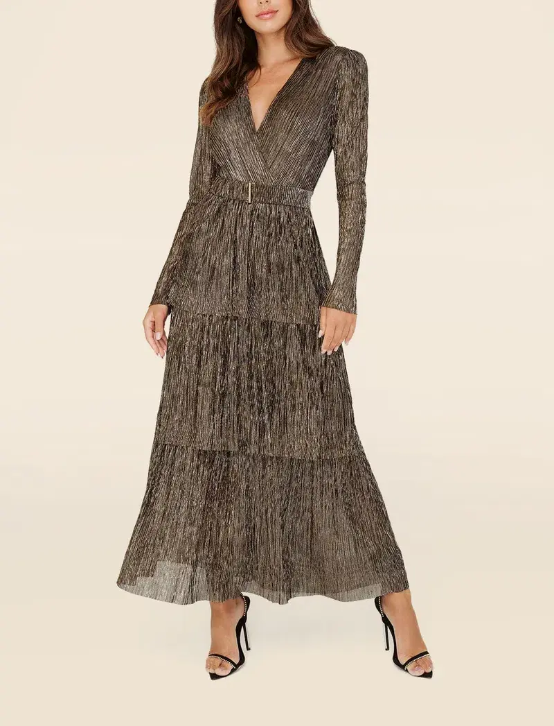 Sheike All That Sparkles Dress Bronze Size 10 - Image 1