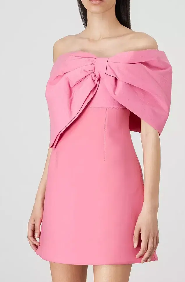 Rachel Gilbert Kace Mini Dress Pink Size4/AU14 - Image 3
