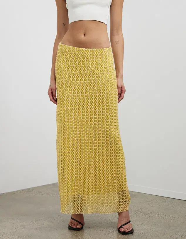 Camilla and Marc Riviera Skirt Yellow Size 10 for rent on The Volte - main image