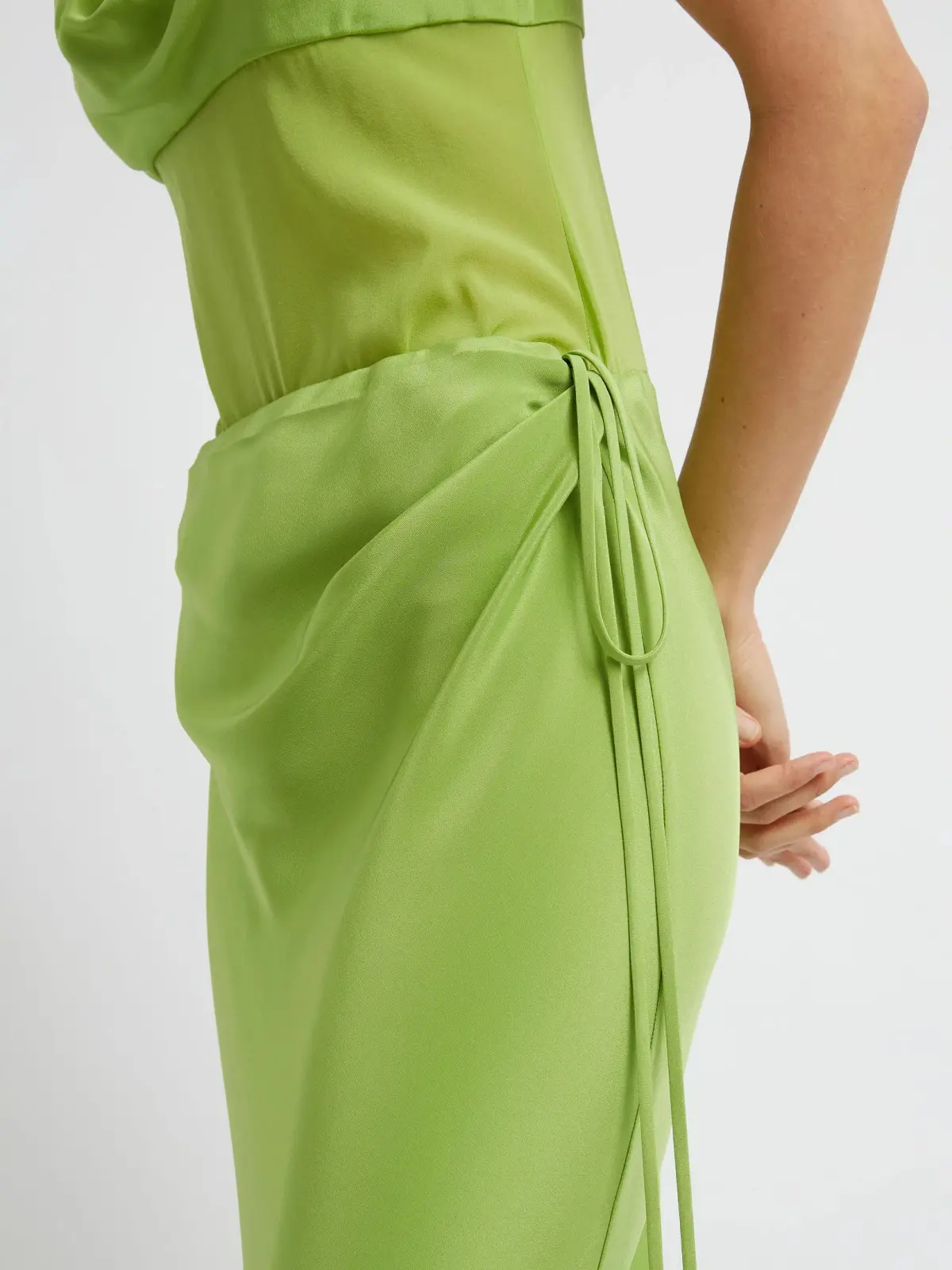 Christopher Esber Sheer Torso Cowl Tank Dress in Apple Size 8 - Image 5