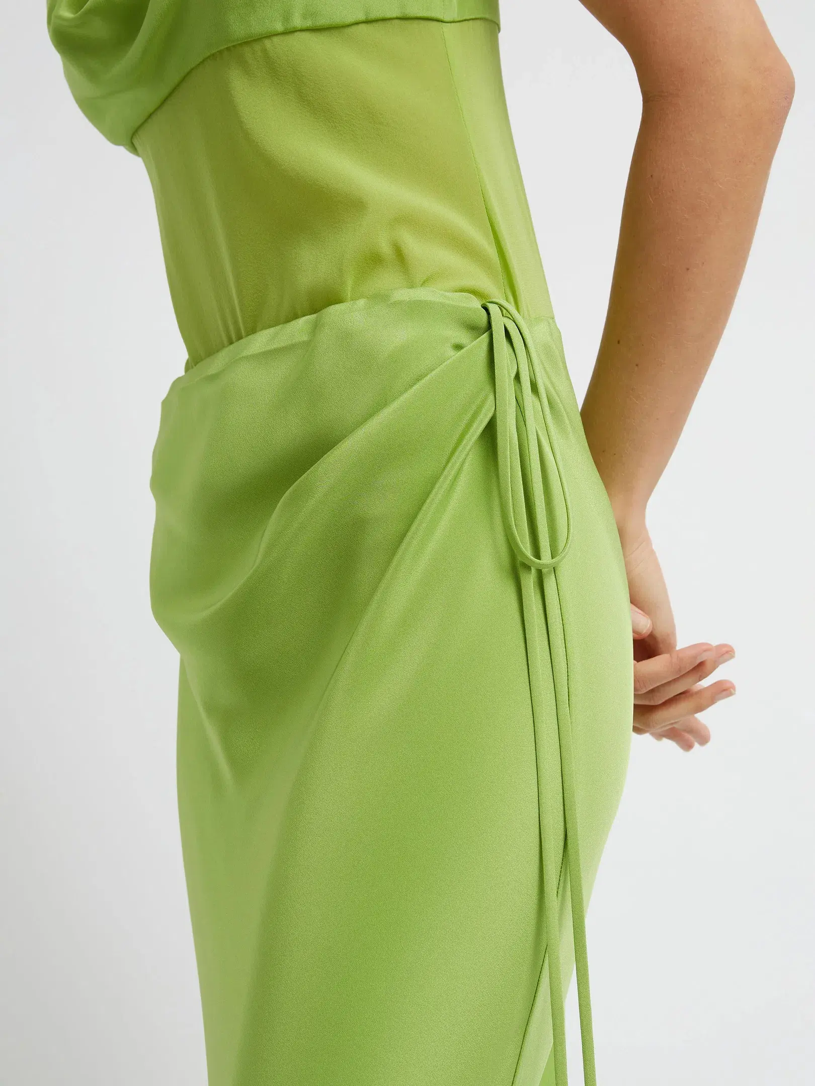 Christopher Esber Sheer Torso Cowl Tank Dress in Apple Size 8 - Image 5