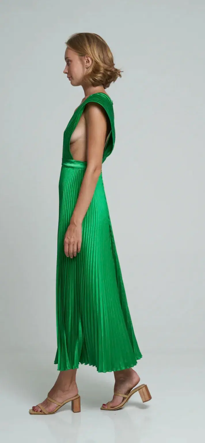 L’Idee Gala Gown Bright Green Size 10 - Image 2