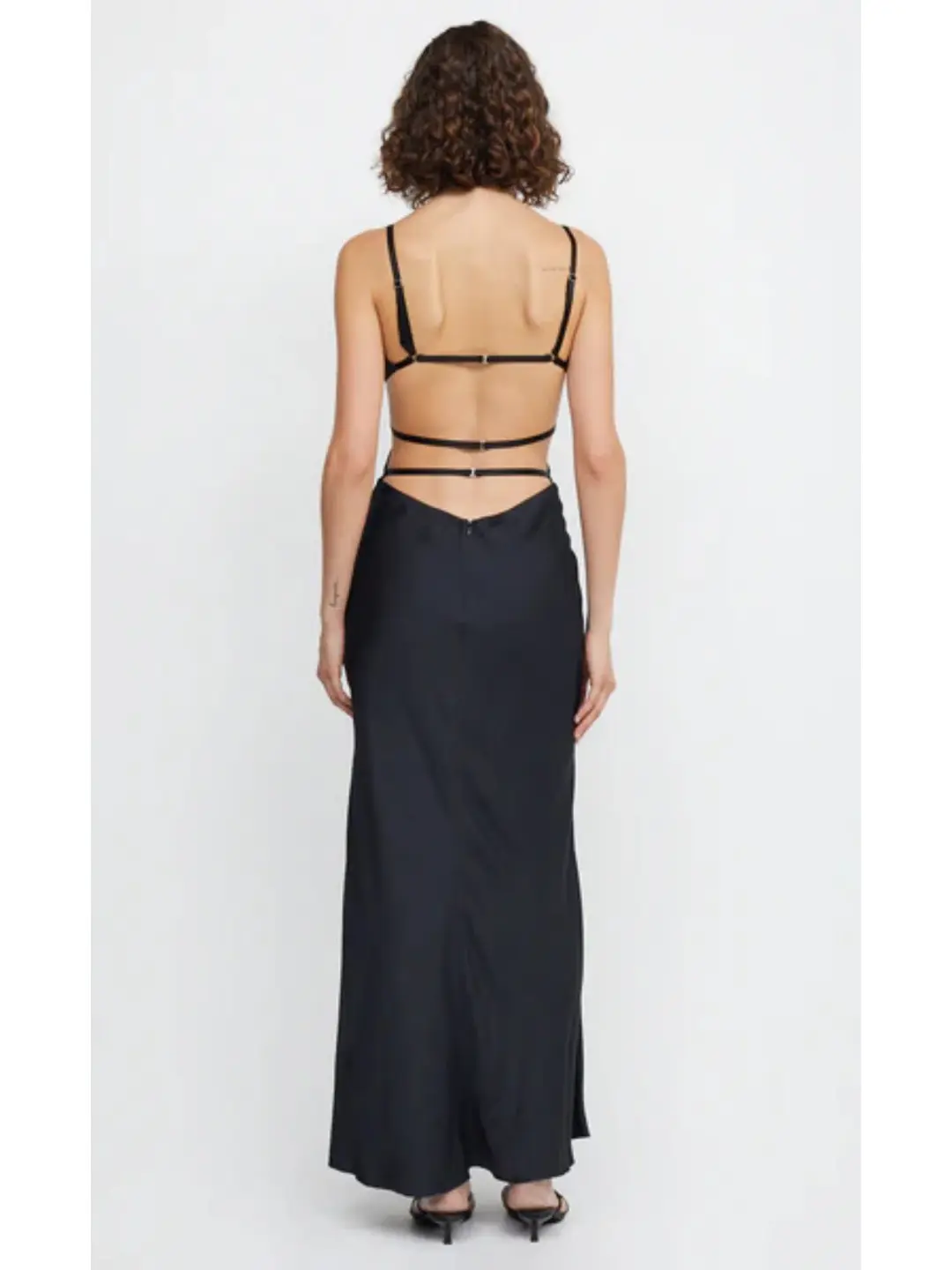 Bec & Bridge Diamond Days Strap Maxi Dress Black Size AU 6 for rent on The Volte - main image
