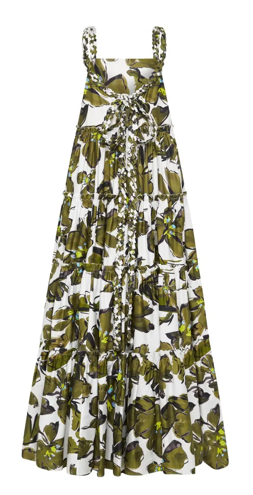 Aje Oasis Olive Leaf Strap Maxi Dress Print Size 10 - Image 3