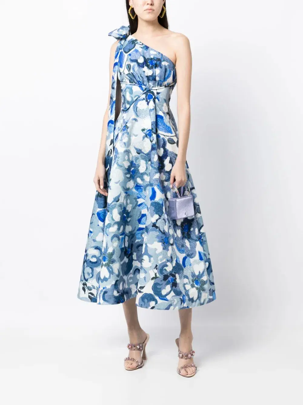 Rachel Gilbert Emiliano Dress Blue Print 0 / AU 6 for rent on The Volte - main image