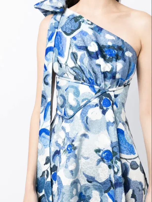 Rachel Gilbert Emiliano Dress Blue Print 0 / AU 6 - Image 4