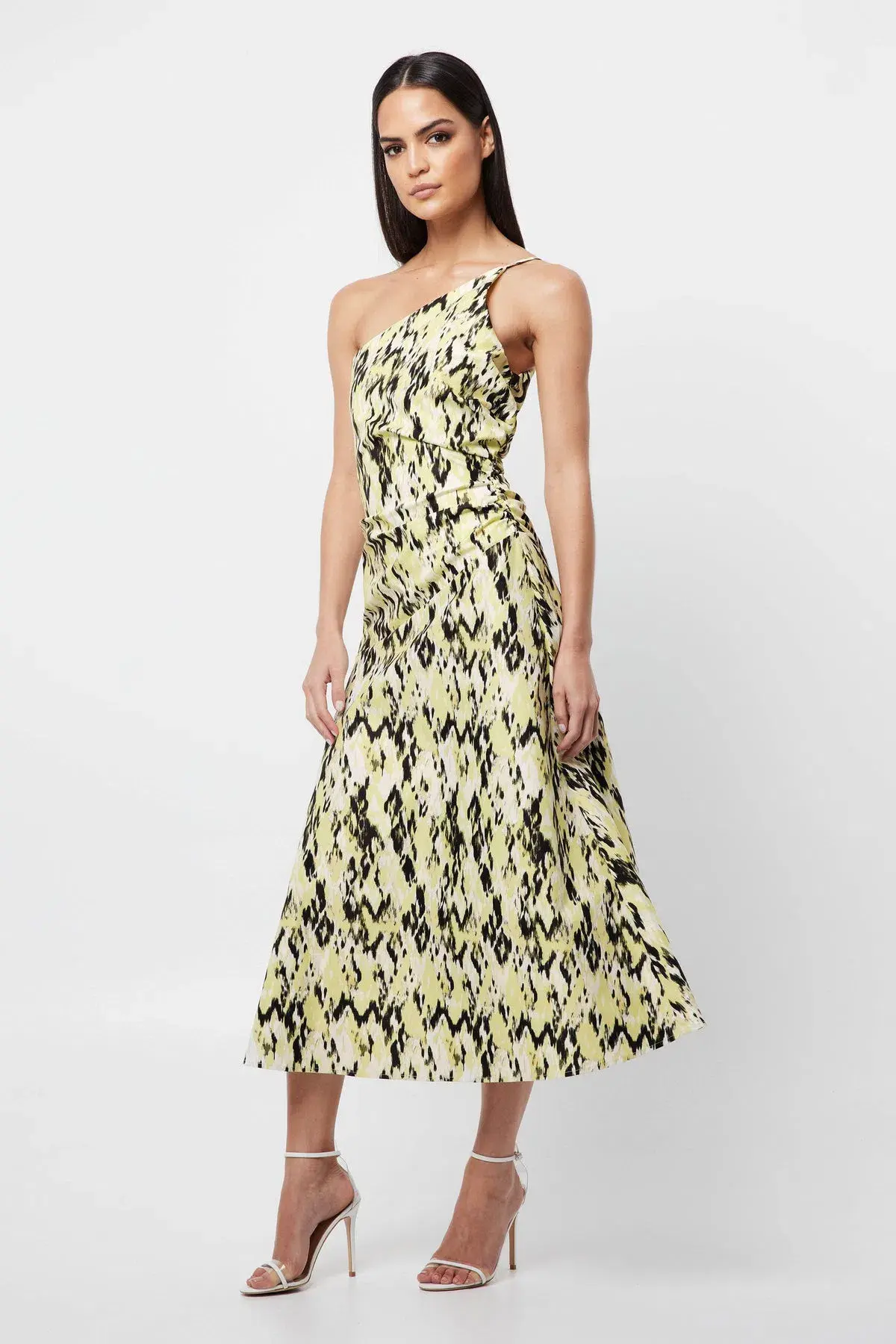 Mossman The Resemblance One Shoulder Dress Print Size AU 8 - Image 1