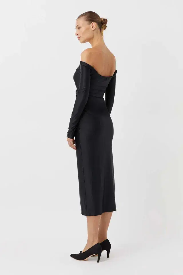 Camilla and Marc Berkley Off-shoulder Dress In Black Size AU 10  - Image 2