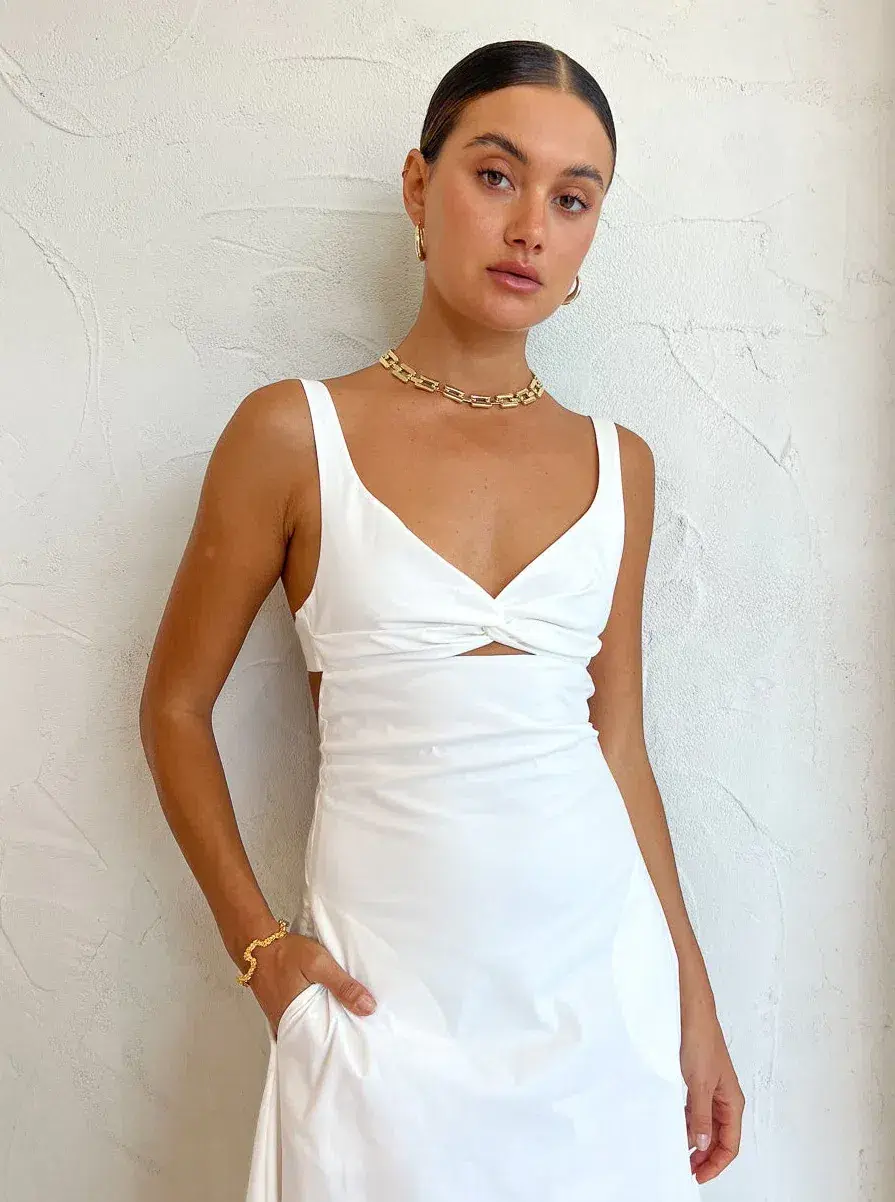 Anna Quan Heidi Dress In Swan White Size AU 6 for rent on The Volte - main image