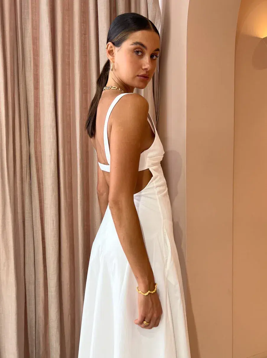 Anna Quan Heidi Dress In Swan White Size AU 6 for rent on The Volte - main image