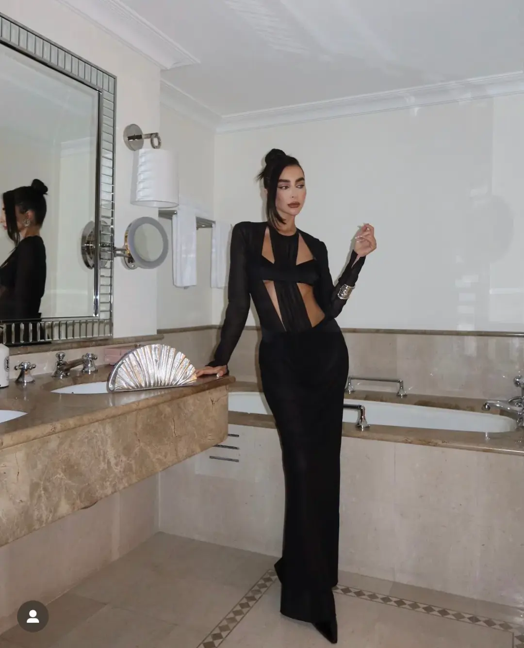 Christopher Esber Boudica Dress Black Size AU 8 / S for rent on The Volte - main image