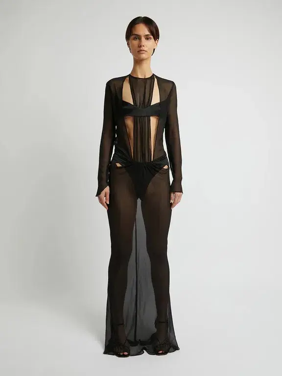 Christopher Esber Boudica Dress Black Size AU 8 / S for rent on The Volte - main image