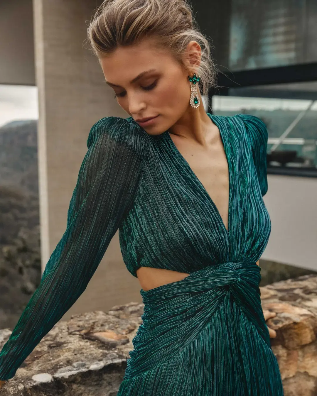 Sheike Millenium Dress in Emerald Size 12 for rent on The Volte - main image